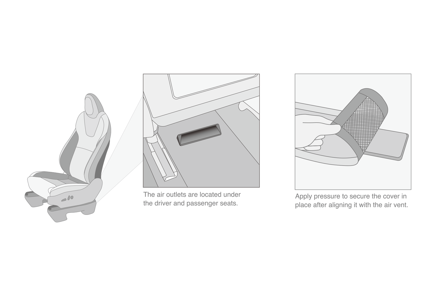 Rear Under Seat Air Vent Cover